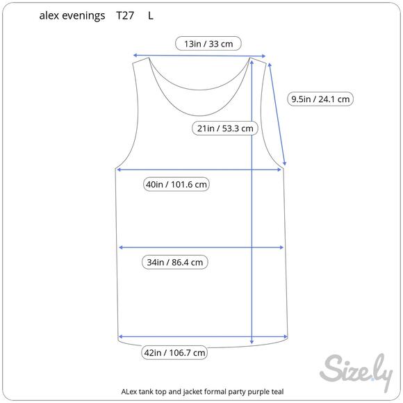 Alex tank top and jacket formal party purple teal sparkle - Picture 3 of 16